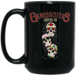 Load image into Gallery viewer, Sugar Skulls Black Mug, 15 oz.
