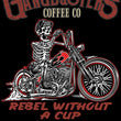 Load image into Gallery viewer, Rebel Without A Cup Black Mug, 15 oz.