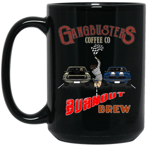 Burnout Brew Black Mug, 15 oz.