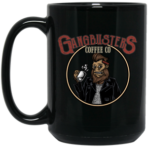 Gangbusters Logo Black Mug, 15 oz.